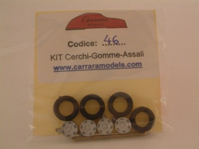 W43-46 Set Ruote Campagnolo 13" per Fiat Abarth anni '50 '60 1:43